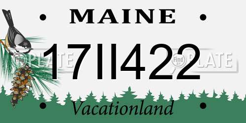 17II422 Maine License Plate