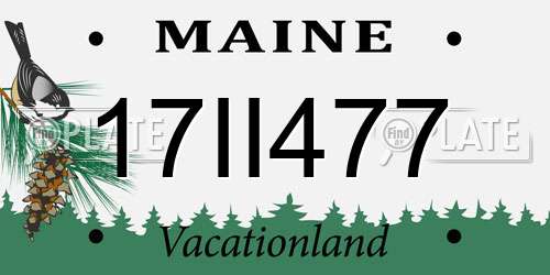 17II477 Maine License Plate