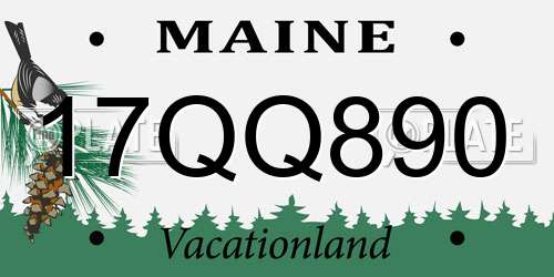 17QQ890 Maine License Plate