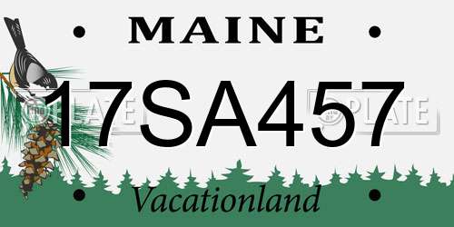 17SA457 Maine License Plate