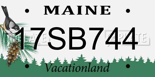 17SB744 Maine License Plate