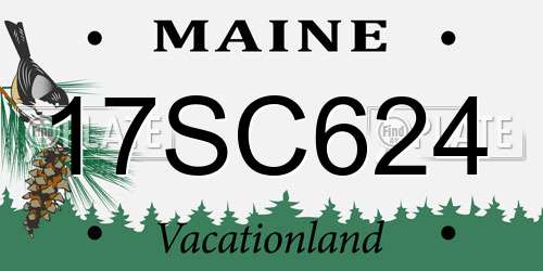 17SC624 Maine License Plate