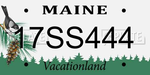 17SS444 Maine License Plate