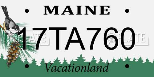 17TA760 Maine License Plate