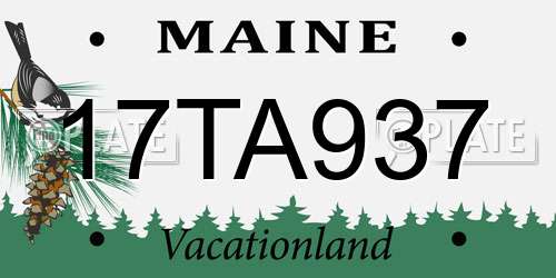 17TA937 Maine License Plate