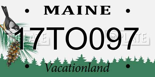 17TO097 Maine License Plate