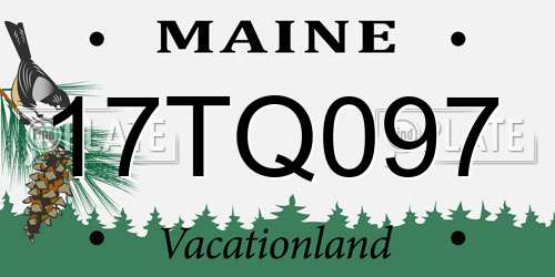 17TQ097 Maine License Plate