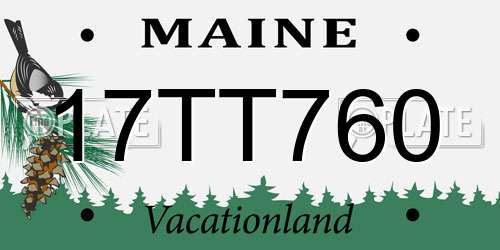 17TT760 Maine License Plate
