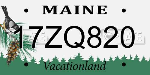 17ZQ820 Maine License Plate
