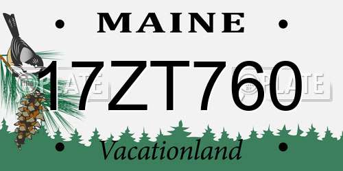 17ZT760 Maine License Plate