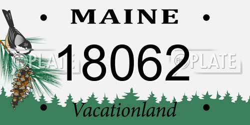 18062 Maine License Plate