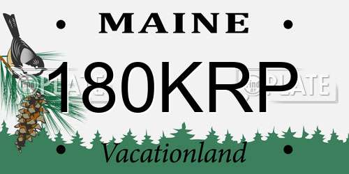 180KRP Maine License Plate