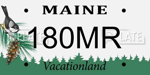 180MR Maine License Plate