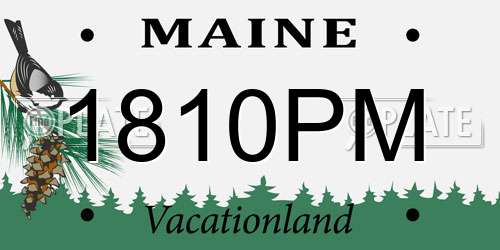 1810PM Maine License Plate