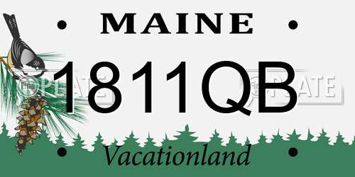 1811QB Maine License Plate