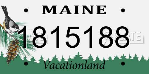 1815188 Maine License Plate