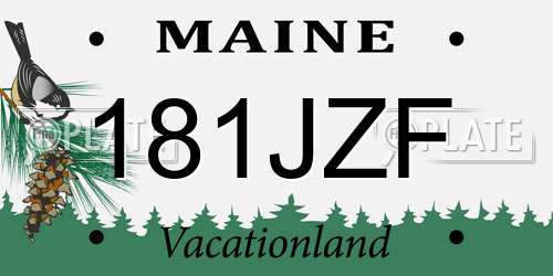181JZF Maine License Plate