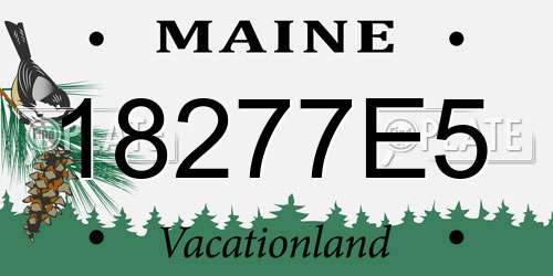 18277E5 Maine License Plate