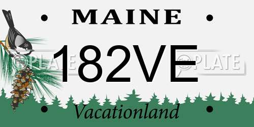 182VE Maine License Plate