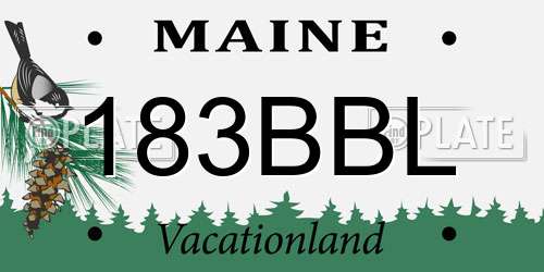 183BBL Maine License Plate