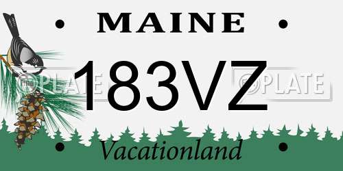183VZ Maine License Plate