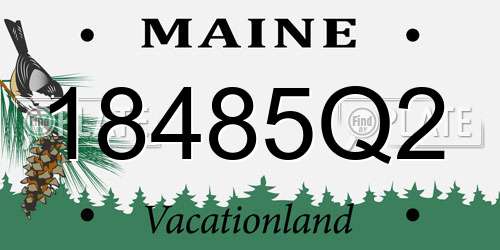 18485Q2 Maine License Plate