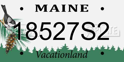 18527S2 Maine License Plate