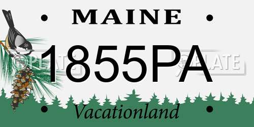 1855PA Maine License Plate