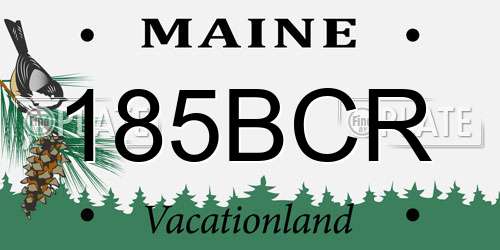 185BCR Maine License Plate