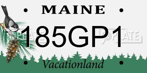 185GP1 Maine License Plate