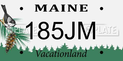 185JM Maine License Plate