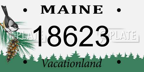 18623 Maine License Plate