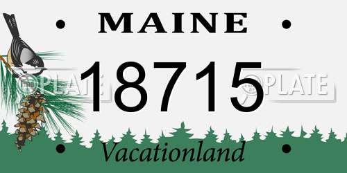 18715 Maine License Plate