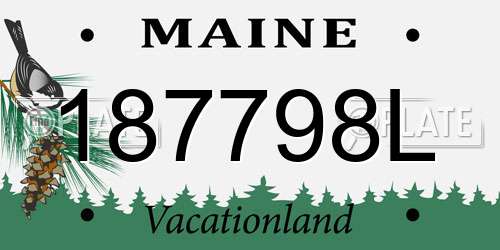 187798L Maine License Plate