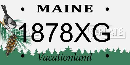 1878XG Maine License Plate
