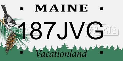 187JVG Maine License Plate
