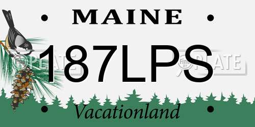 187LPS Maine License Plate