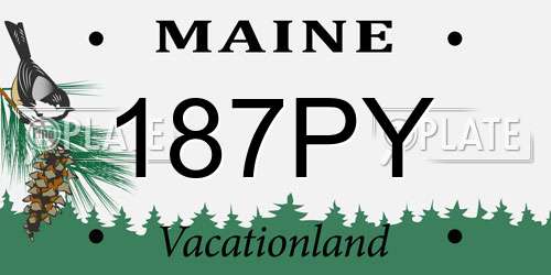 187PY Maine License Plate