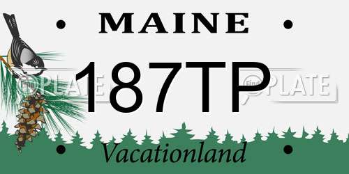 187TP Maine License Plate