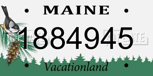 1884945 Maine License Plate