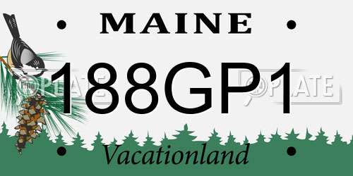 188GP1 Maine License Plate