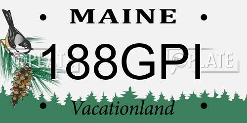 188GPI Maine License Plate