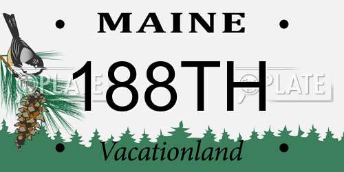 188TH Maine License Plate