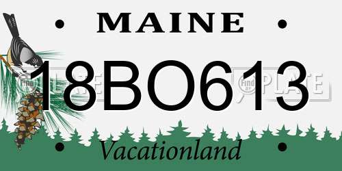 18BO613 Maine License Plate