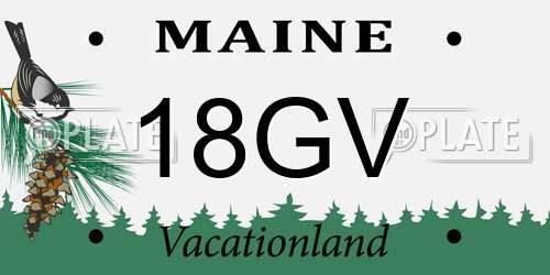 18GV Maine License Plate