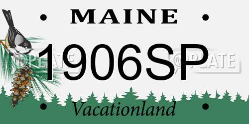 1906SP Maine License Plate