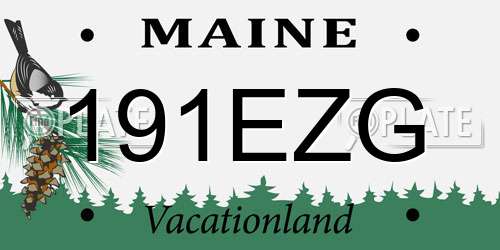 191EZG Maine License Plate