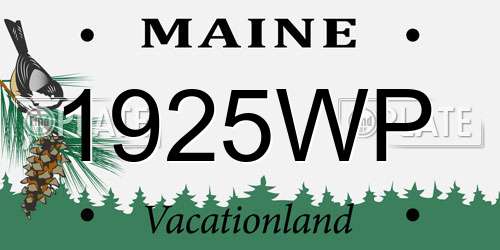 1925WP Maine License Plate