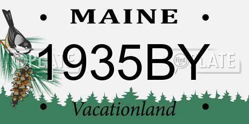 1935BY Maine License Plate