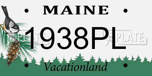 1938PL Maine License Plate